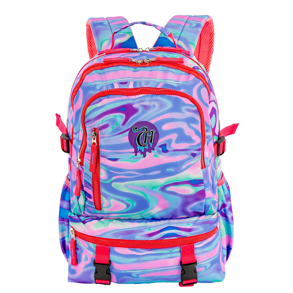Mochila Sestini 2 Compartimento Capricho Abstract Aura - Azul