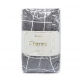 Roupão com Capuz Adulto Appel Charme Microfibra Flannel - Squares Grafite