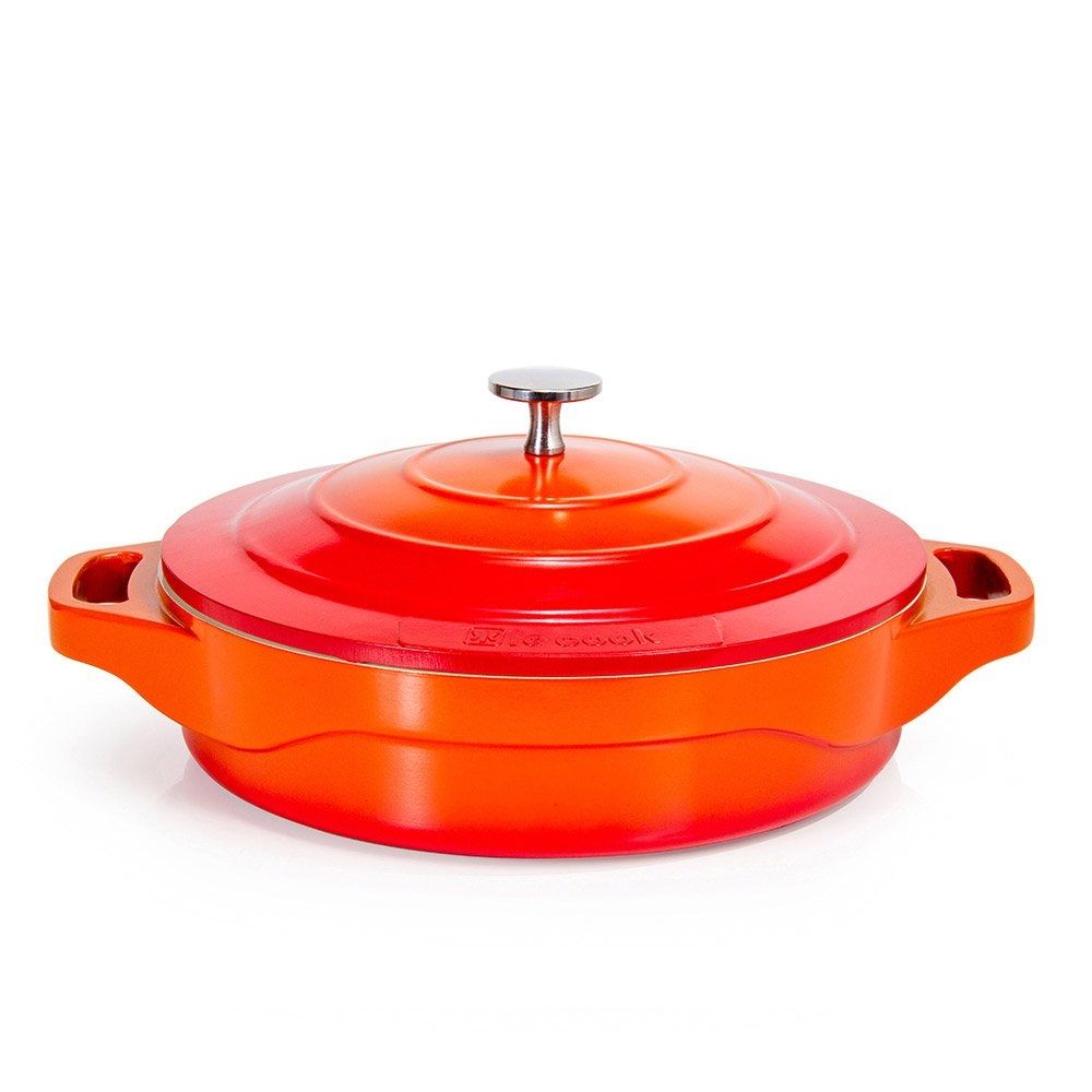 Caçarola Baixa Le Cook Premier Orange 24cm 2,4L
