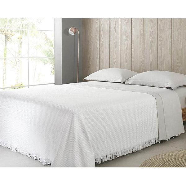 Colcha Casal Buddemeyer In Design com Franja - Branco - 1011