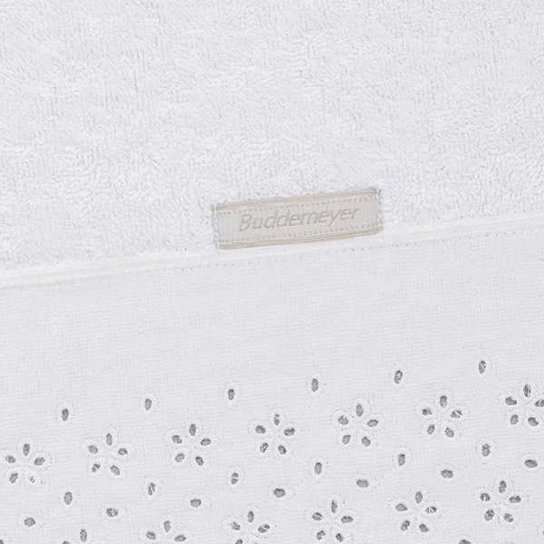 Toalha de Rosto c/ Renda Bordada Buddemeyer Crystal - Branco 1011