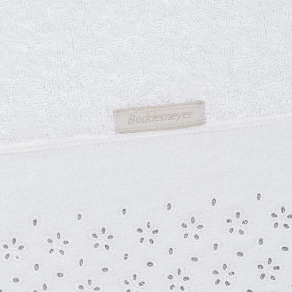 Toalha de Rosto c/ Renda Bordada Buddemeyer Crystal - Branco 1011