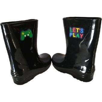 Galocha Infantil LueLua Cano Longo Let´s Play Preto