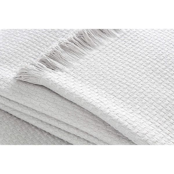 Colcha Solteiro Buddemeyer In Design com Franja - Branco