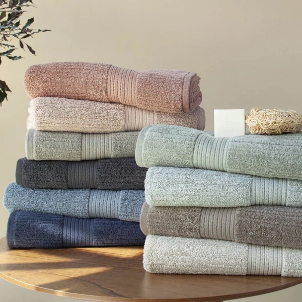 Toalha de Rosto Buddemeyer Fio Penteado Canelado - Kaki 1794