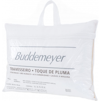 Kit 2 Travesseiro Buddemeyer Toque de Pluma 50 cm x 70 cm