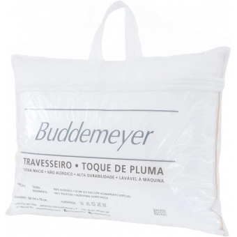 Kit 2 Travesseiro Buddemeyer Toque de Pluma 50 cm x 70 cm
