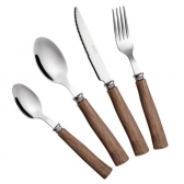 Conjunto de Talheres Euro Varanda Gourmet Wooden 24 peças