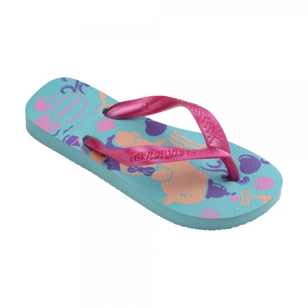 Chinelo Kids Meninas Havaianas Top Pets - Azul
