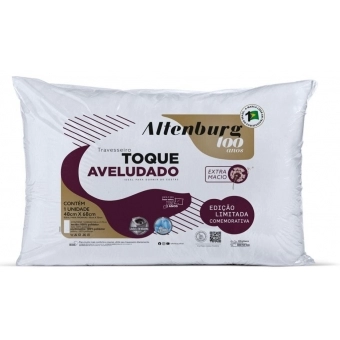 Travesseiro Toque Aveludado  Altenburg 100 Anos 48 cm x 68 cm