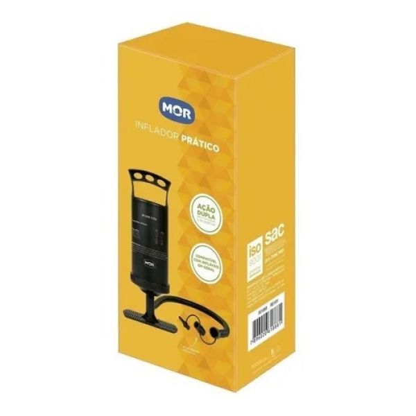 Inflador Prático Dupla Ação Preto Mor