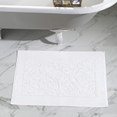 Toalha de Piso Felpudo Dohler Jacquard Confort Lisa FJ-6408 - Branco