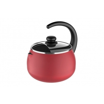 Chaleira 2L com Tampa de Vidro Brinox Cereja