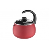 Chaleira 2L com Tampa de Vidro Brinox Cereja