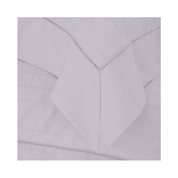 Fronha Avulsa Cetim 300 Fios Buddemeyer 50x70  Damask Square - Bege Palha