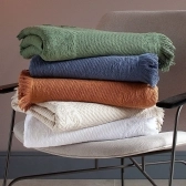 Colcha Queen Buddemeyer Medalhão com Franja - Bege 1769