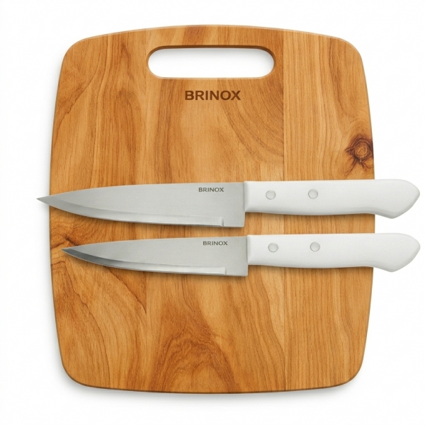 Kit Churrasco Inox 3 Peças Brinox