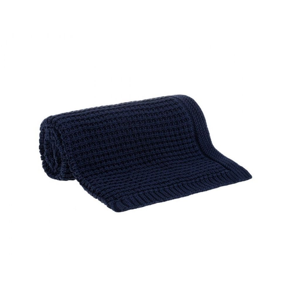 Manta Buddemeyer Tricot Coltrane 125 cm x 150 cm - Azul Marinho
