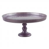 Centro de Mesa L´Hermitage com Pé em Vidro Ø32 x 14 cm Cobre