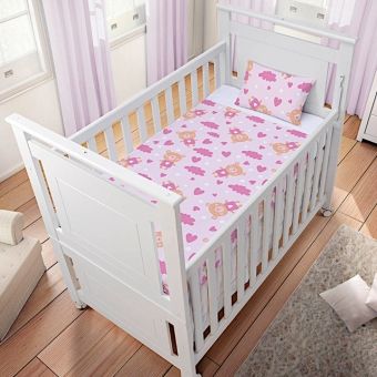 Jogo de Lençol P/ Berço Americano 3 Peças Bercinho Inconfral