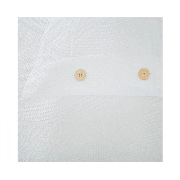 Capa para Travesseiro Buddemeyer Medalhão 100% Algodão - Branco - 1011