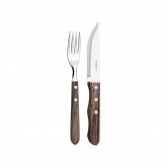 Conjunto para Churrasco Simonaggio 12 peças Inox e Madeira