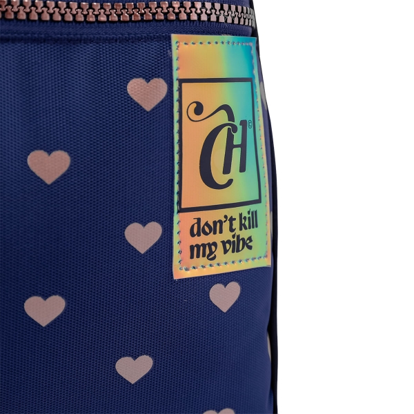 Mochila Grande Sestini 2 Compartimento Capricho Wishes - Azul