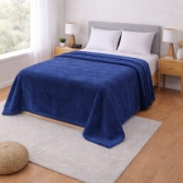 Cobertor Casal Kacyumara Blanket 300 Toque de Seda - Azul Marinho