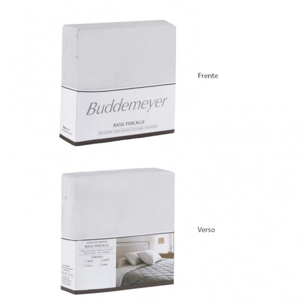 Jogo de Cama Solteiro Buddemeyer Basic Percalle 180 fios - Bege 13