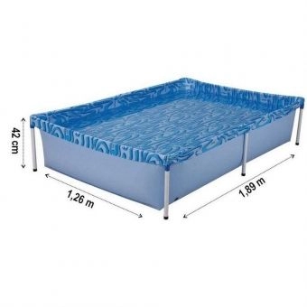 Piscina Retangular Mor 1.000 Litros Lona de PVC