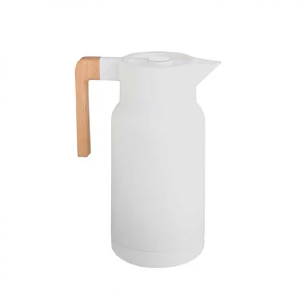 Garrafa Térmica 1 L Wood Fashion Termopro - Branca