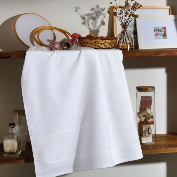 Toalha de Banho para Bordar Valour Dohler Verona Sem Estampa - Branco