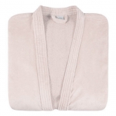 Roupão Adulto com Manga Dohler Velour Confort 100% Algodão - Rosa Claro