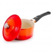 Panela Le Cook Premier Orange 18cm 2L c/ Cabo Destacável