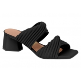 Tamanco Feminino Vizzano Salto Bloco 6467.111 - Preto