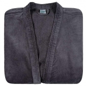 Roupão Adulto com Manga Dohler Velour Confort 100% Algodão - Grafite