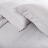 Jogo de Cama Queen Buddemeyer Damask Square Cetim 300 fios - Cinza Light