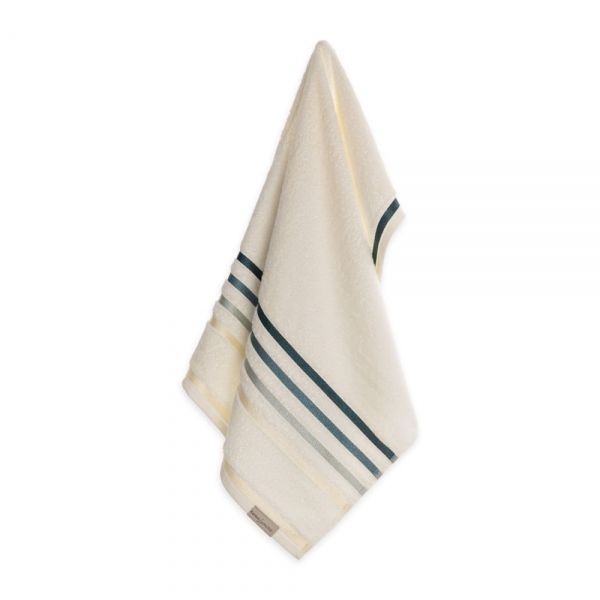 Toalha de Banho Karsten Fio Penteado Lumina - Ivory/Petróleo