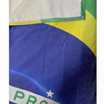 Toalha de Banho Aveludada de Praia Estampada Brasil Lepper