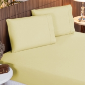 Lençol Avulso com Elástico Casal Premium Plus 100% Algodão - Amarelo
