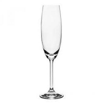 Jogo 6 Taças Champagne Anna em Cristal 220 ml Bohemia