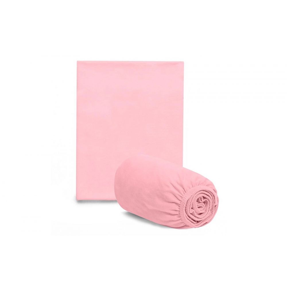 Jogo de Lençol para Berço Hug com Elástico - Rosa claro