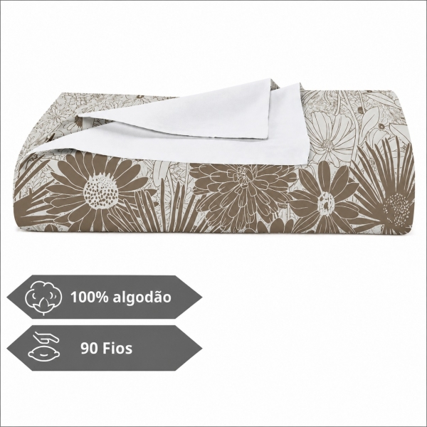 Colcha Solteiro Teka Allegro Plus 90 Fios 100% Algodão - Naturalis