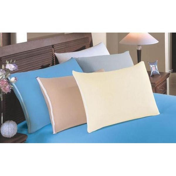 Kit 2 Capas para Travesseiro com Zíper Venesa 100% Algodão - Bege