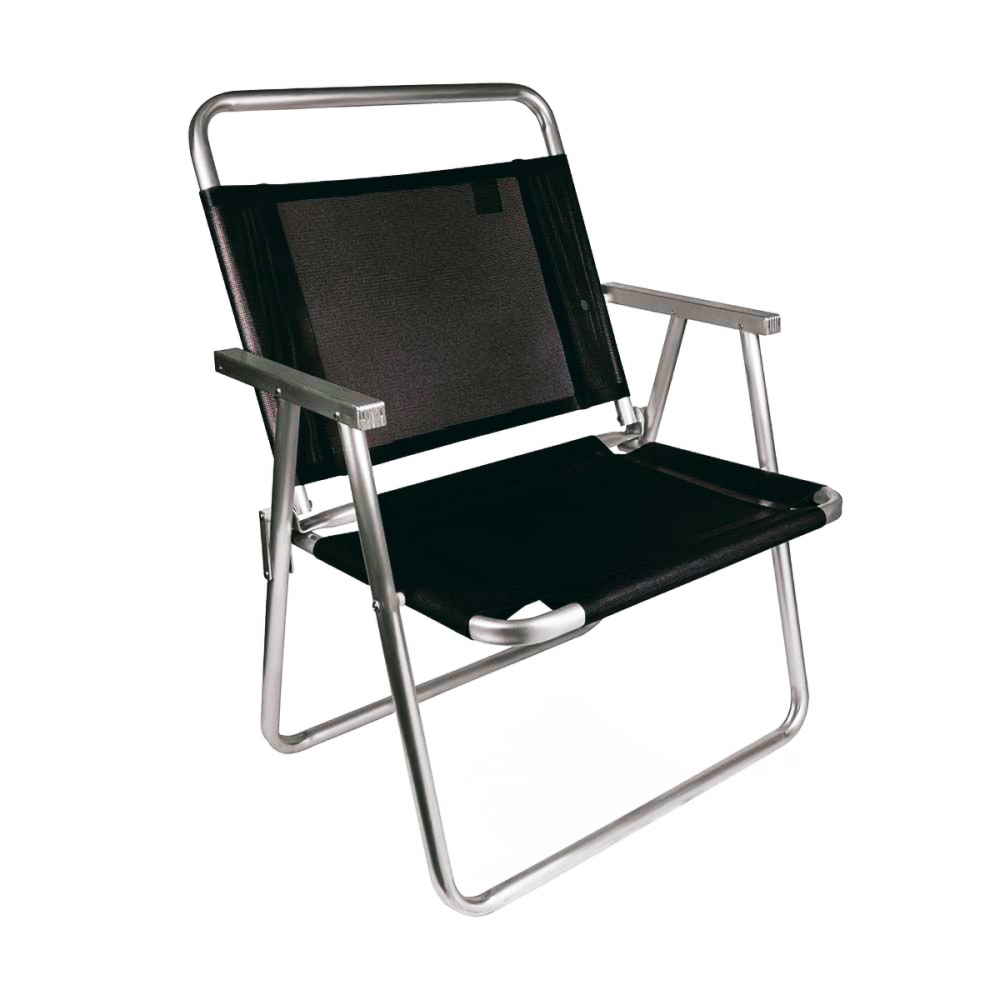 Cadeira de Praia Reforçada Oversize Preta