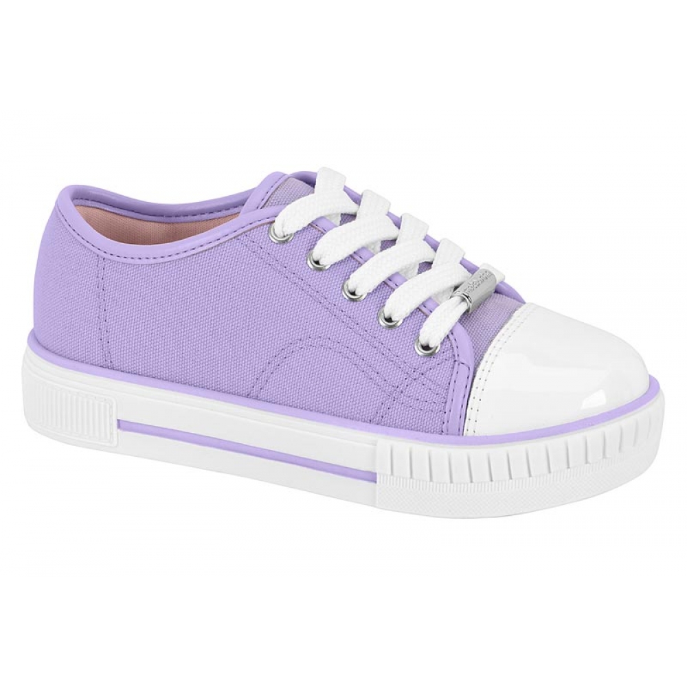 Tênis Infantil Molekinha Lona Sider 2565.100 - Branco/Lilás