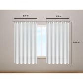 Cortina Blackout 2,6 x 1,7 m Bella Janela Pratika Lisa Slim - Areia
