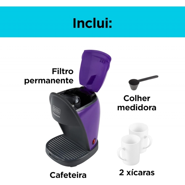 Cafeteira Elétrica 2 Xícaras Black Decker Freestyle 450 w