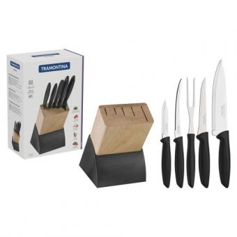 Jogo de Faca 6pçs Tramontina Plenus com Lâmina em Aço Inox
