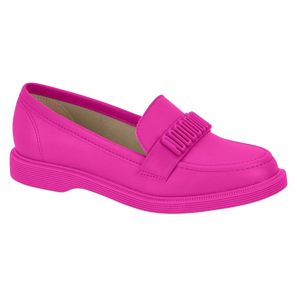 Sapato Mocassim Feminino Tratorado Moleca Salto Alto - Rosa